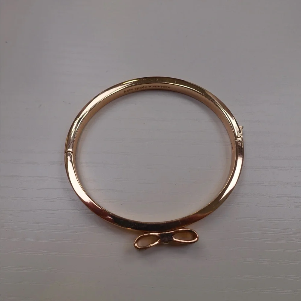 kate spade Gold Bow Pavé Crystal Bangle Bracelet - Picture 7 of 10